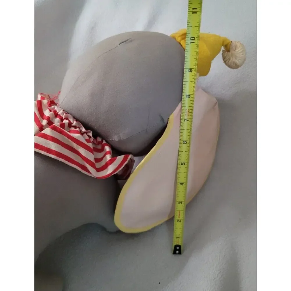 Vintage USA Disney Dumbo Plush Toy Cloth Commonwealth NY Circus Large Doll